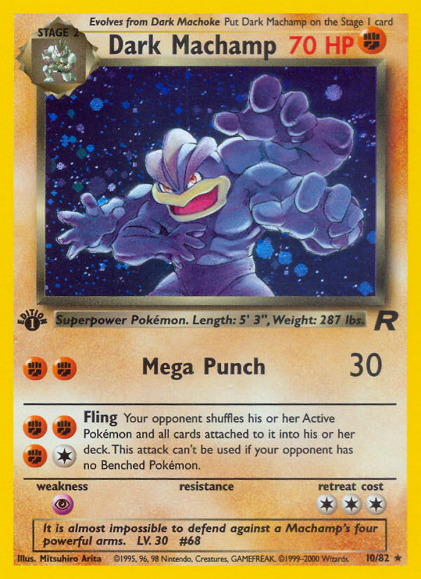 Dark Machamp 10/82 Team Rocket front