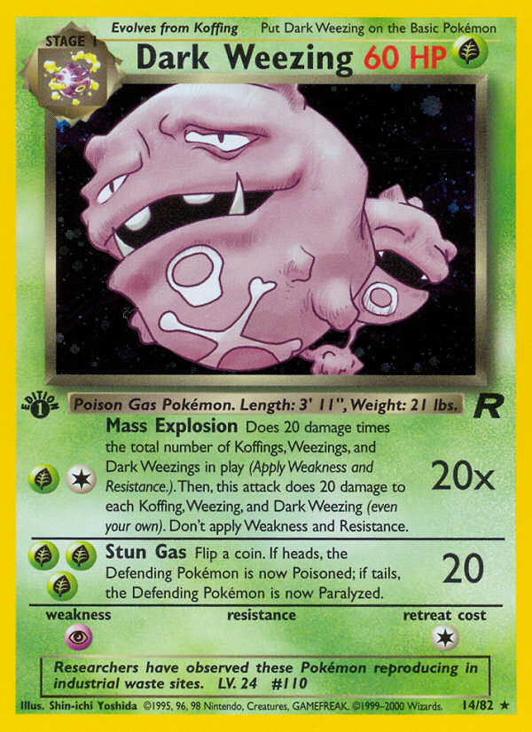 Dark Weezing 14/82 Team Rocket front