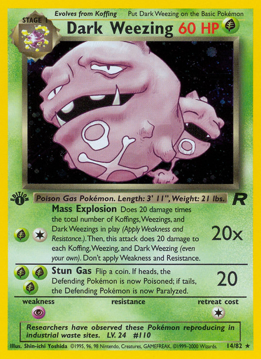Dark Weezing 14/82 Team Rocket front