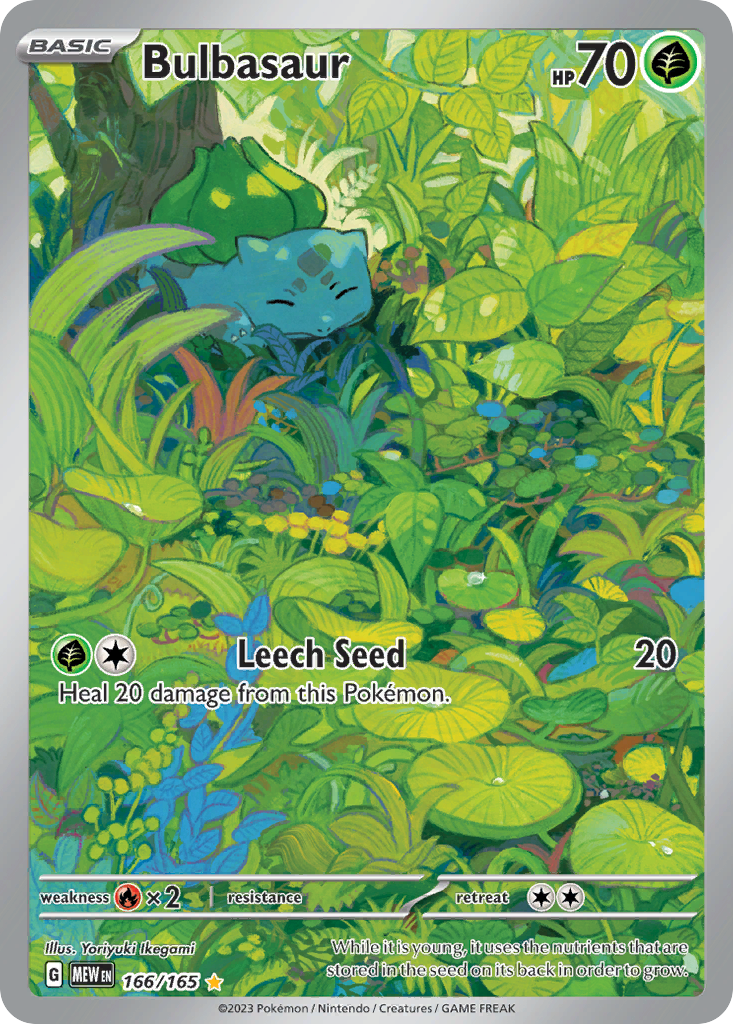 Bulbasaur 166/165 front - Scarlet & Violet—151
