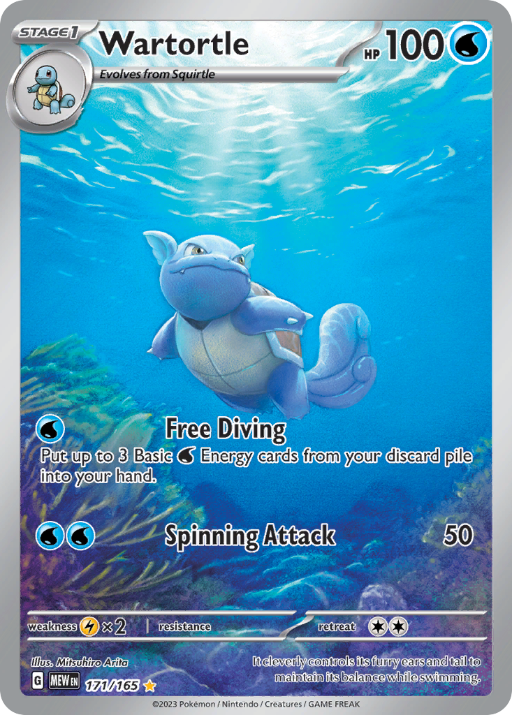 Wartortle 171/165 front - Scarlet & Violet—151