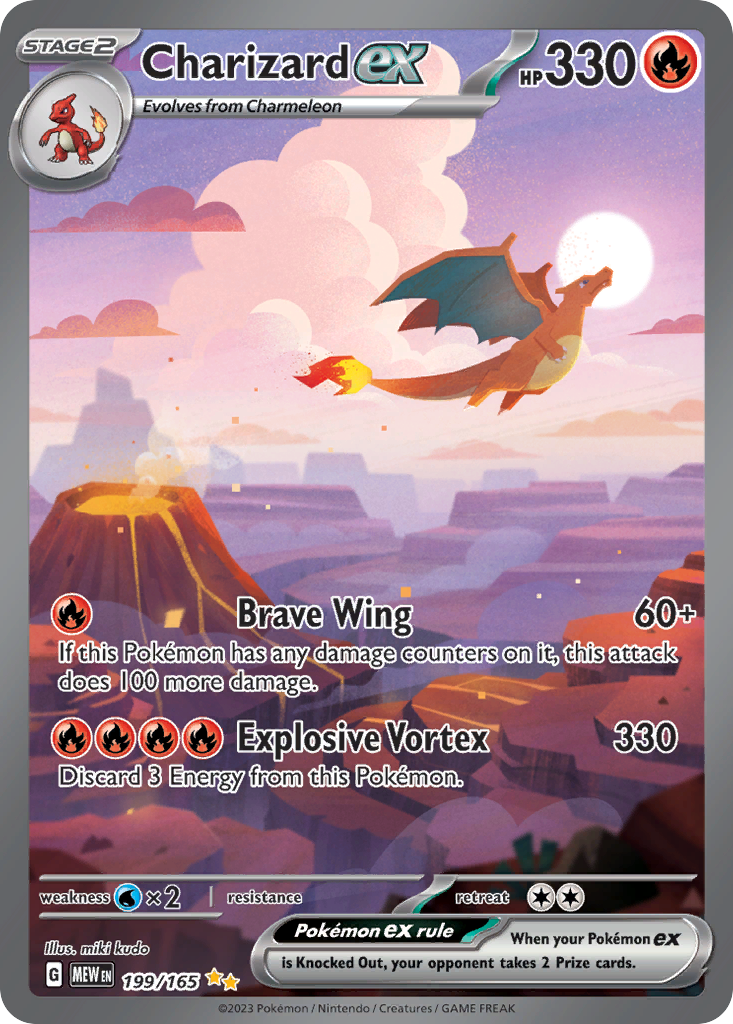 Charizard ex 199/165 front - Scarlet & Violet—151