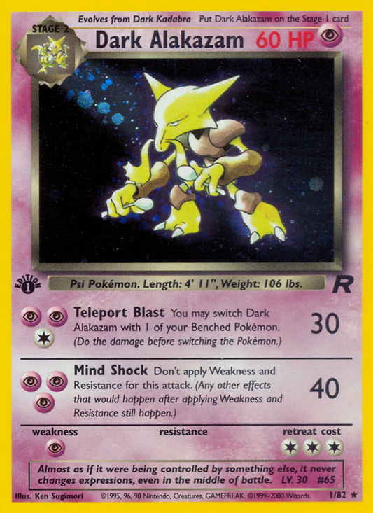 Dark Alakazam 1/82 Team Rocket front