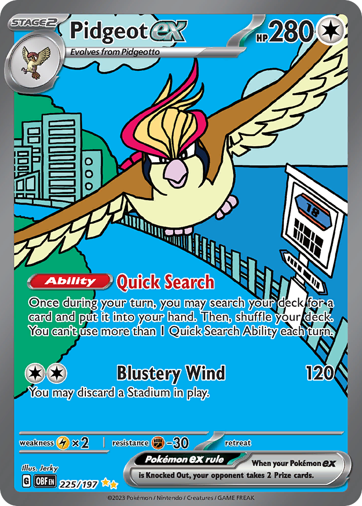 Pidgeot ex front