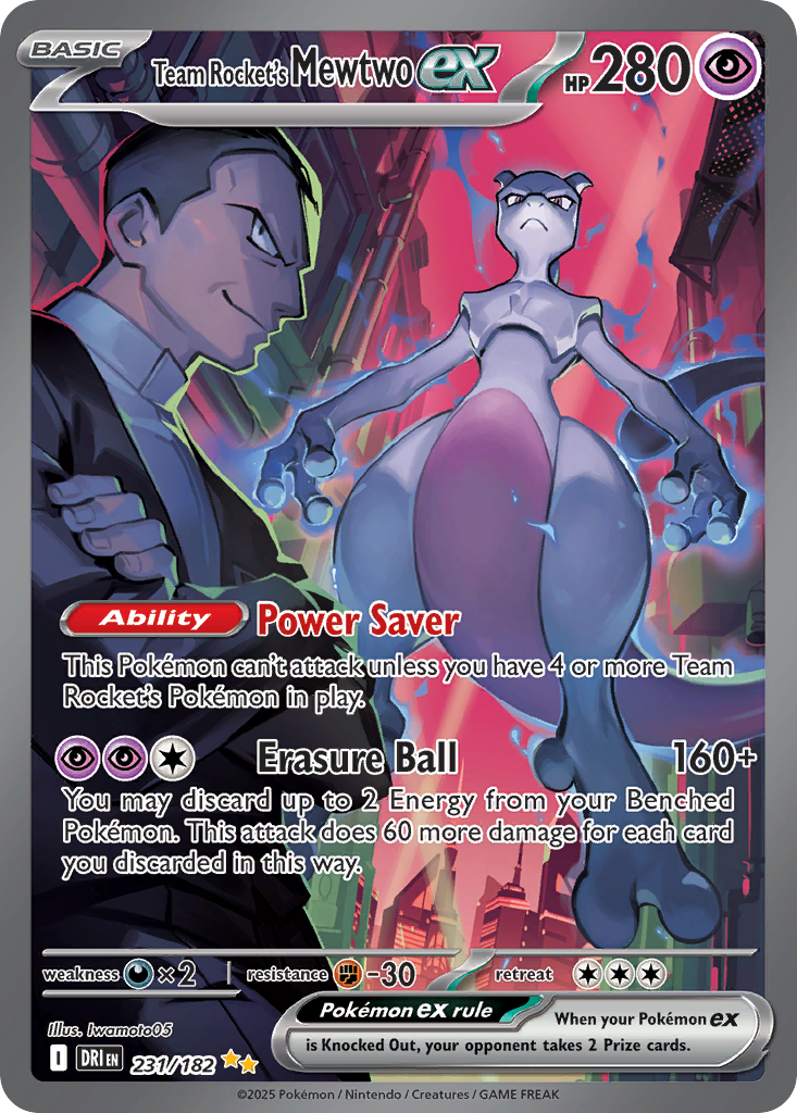 Team Rocket's Mewtwo ex front
