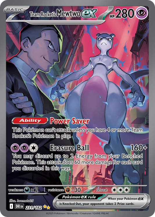 Team Rocket's Mewtwo ex front