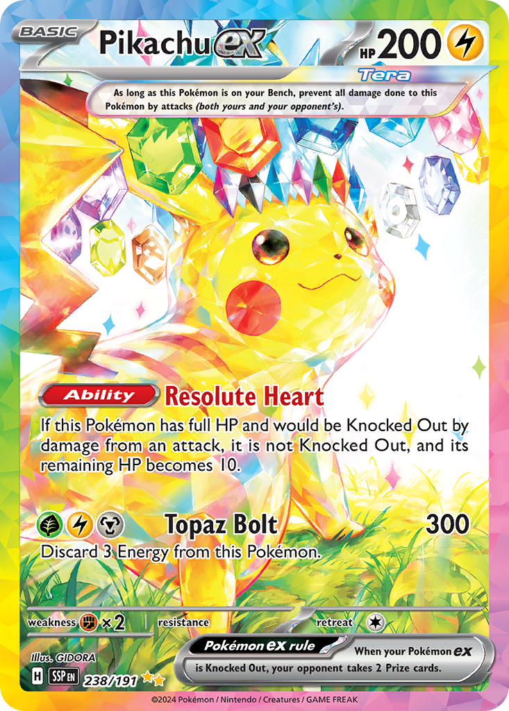 Pikachu ex front
