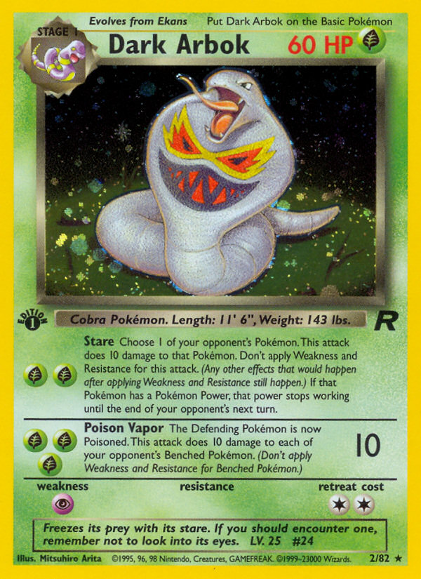 Dark Arbok 2/82 Team Rocket front