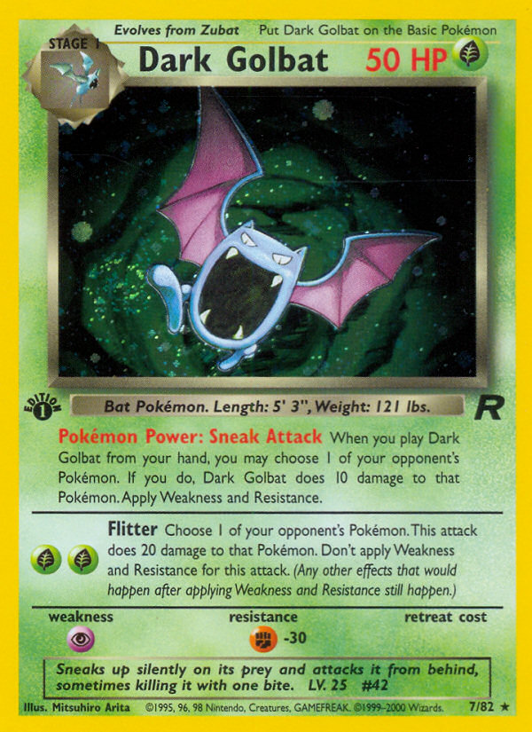 Dark Golbat 7/82 Team Rocket front
