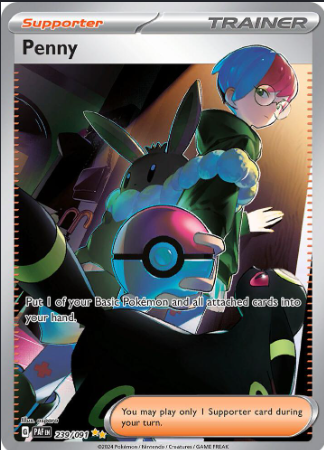 Penny — Pokemon Paldean Fates #239 — SIR — Raw NM