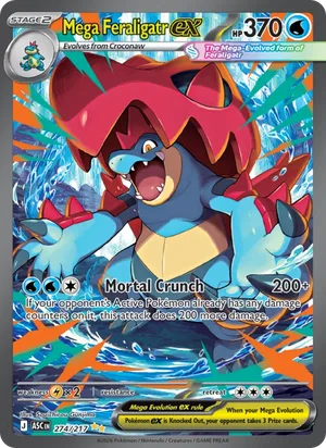 Mega Feraligatr ex 274/217 front - Ascended Heroes