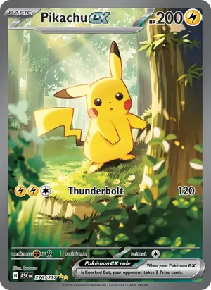 Pikachu ex 276/217 front - Ascended Heroes