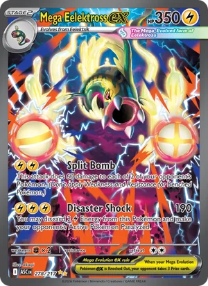 Mega Eelektross ex 278/217 front - Ascended Heroes