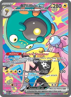 Iono's Bellibolt ex 279/217 front - Ascended Heroes