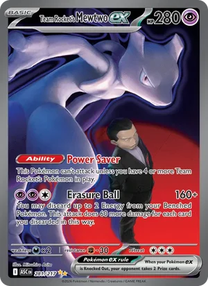 Team Rocket's Mewtwo ex 281/217 front - Ascended Heroes