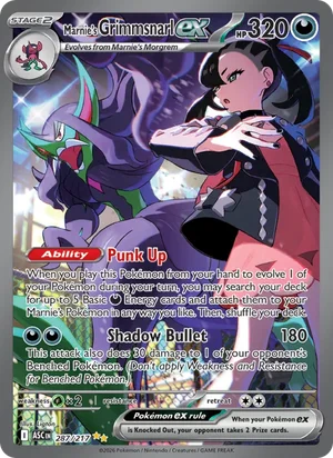 Marnie's Grimmsnarl ex 287/217 front - Ascended Heroes