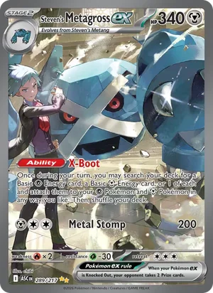 Steven's Metagross ex 289/217 front - Ascended Heroes