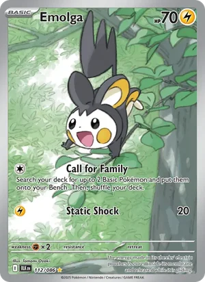 Emolga 112/086 front - Black Bolt