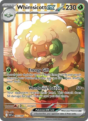 Whimsicott ex 165/086 front - White Flare